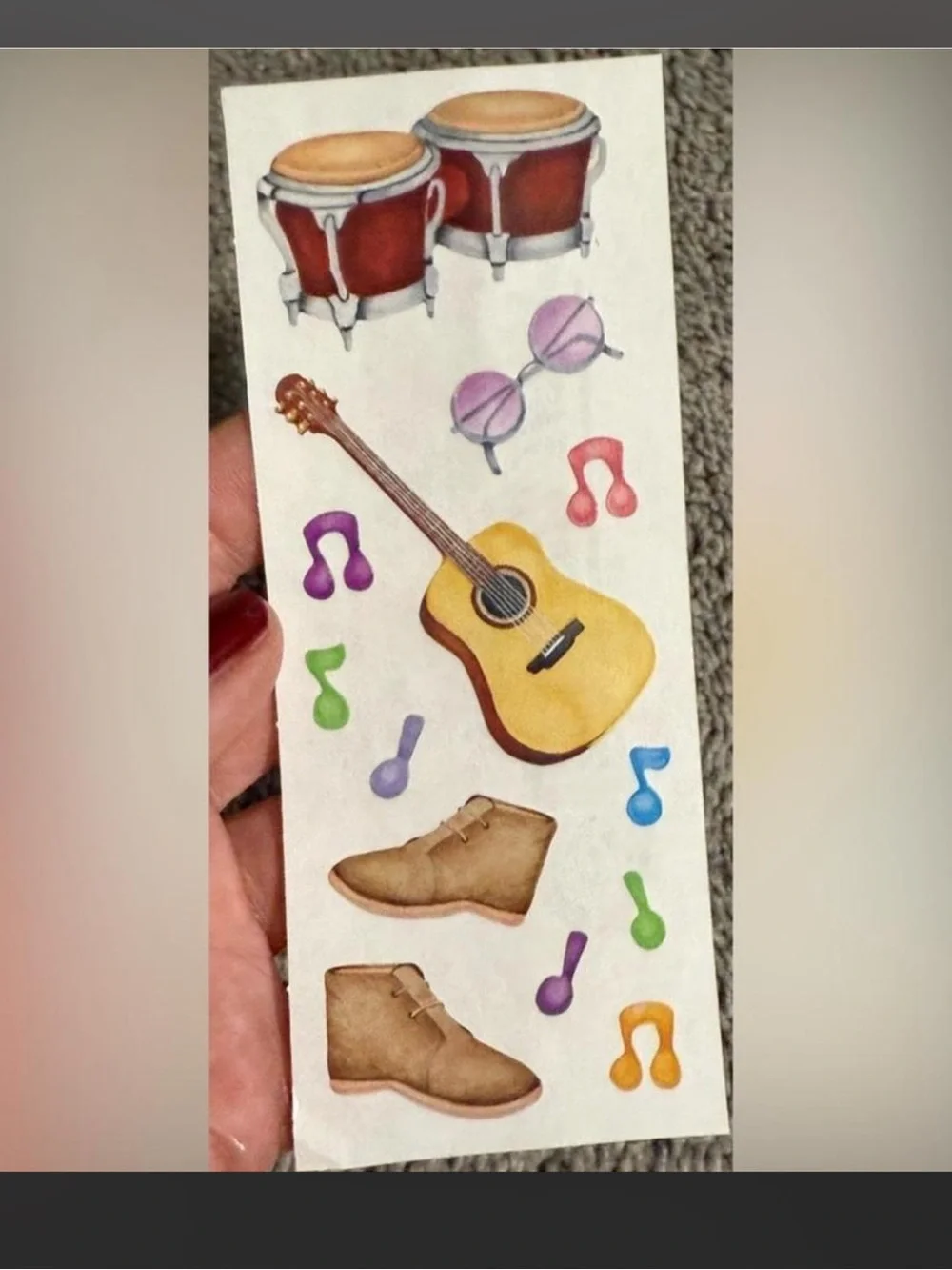 $3 MUSIC GUITAR STICKER SET $3 WHEN BUNDLED WITH 3 OR MORE ITEMS